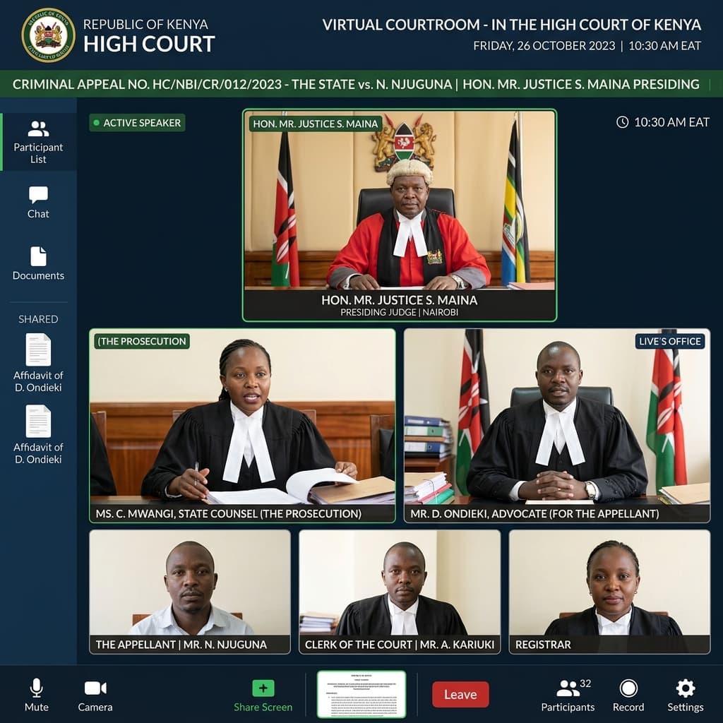 Live Virtual Courtroom Session